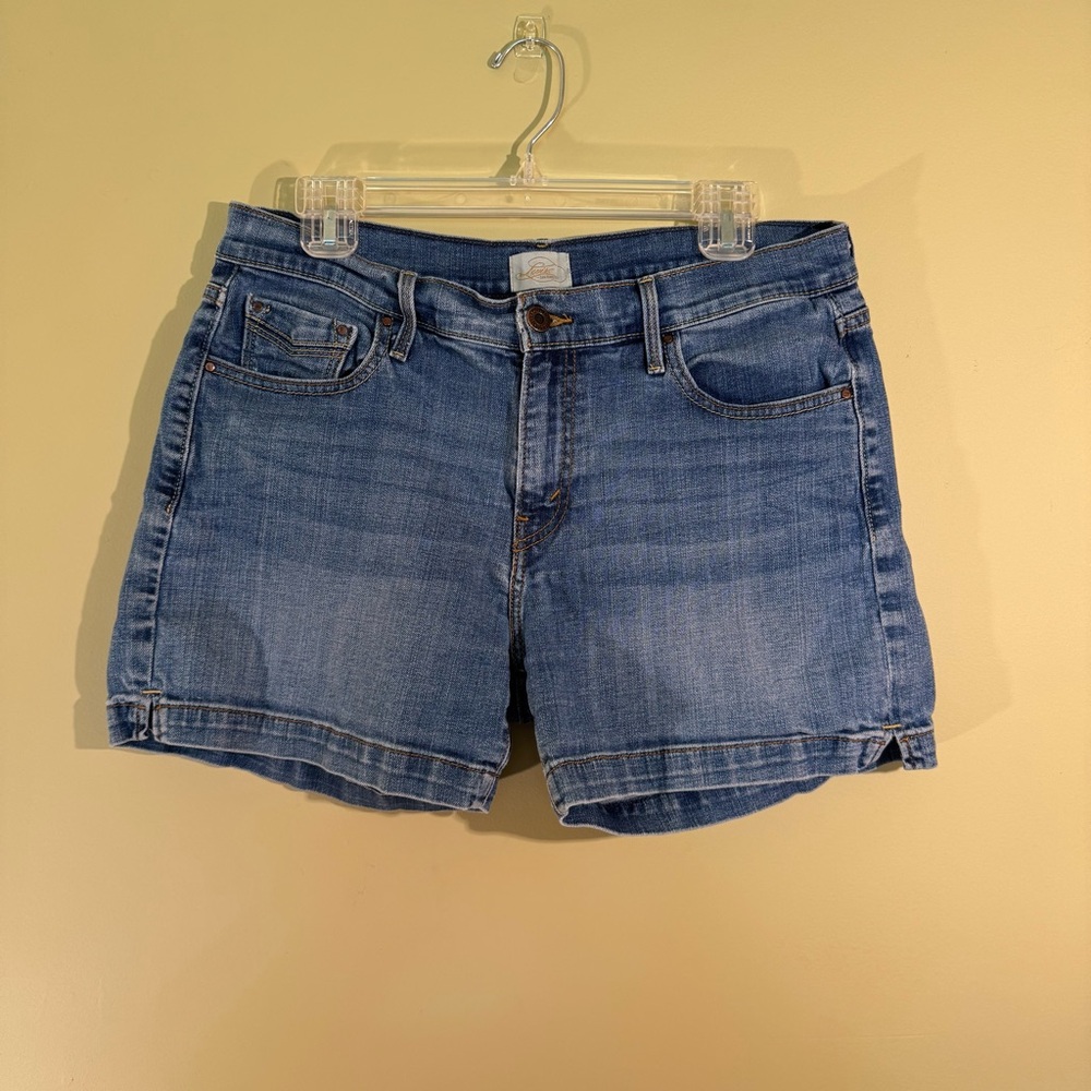 Levi's 515 Shorts Dark Medium Blue Stretch Women's Denim Shorts